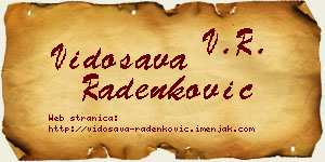 Vidosava Radenković vizit kartica